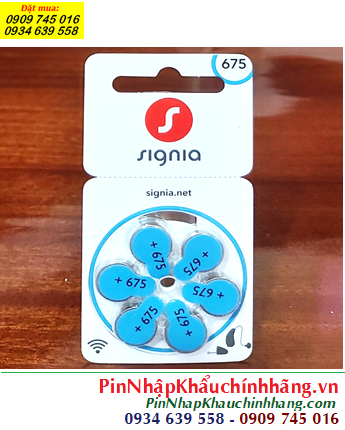 Signia PR44/675, Pin máy trợ thính Signia PR44, Pin 675 _Pin máy điếc Signia PR44/675 chính hãng /Vỉ 6viên